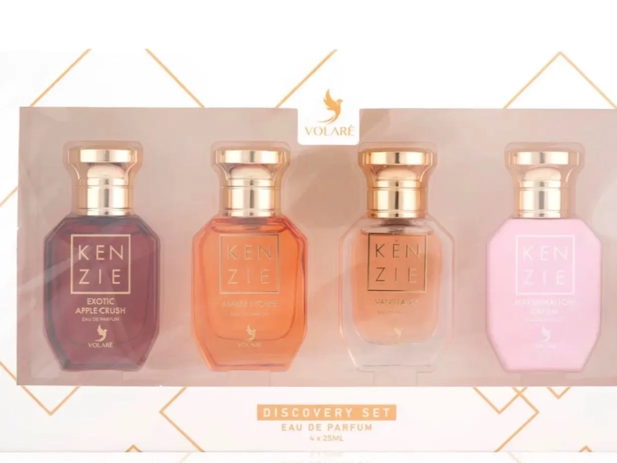 Volare Kenzie Discovery Set - 4 x 25ml Eau de Parfum Collection - Exotic Apple Crush, Kenzie Touch, and More