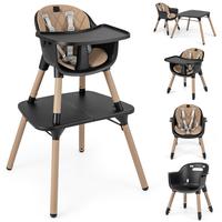 6 in 1 Highchair Coffee w/Smooth Top Table