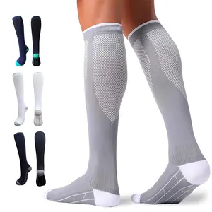 Professional 20-30mmHg Graduated Compression Socks for Men & Women - Muscle Support for Running, Nursing, Travel, Flight, Shin Splints & Athletic Performance Breathable Compression Socks