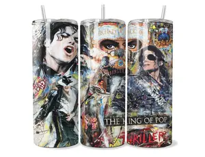 M Jackson 20 oz Insulated Tumbler - Stainless Steel, Hot & Cold Drinks, Spill-Proof Design Drinkware | Kulture Kreationz Stainless Steel