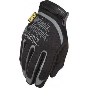 Mechanix Wear XL (11) Full-Fingered Uncoated Gloves, Lycra/Synthetic Leather, General Safety Protection, Hook&Loop Cuff, Black, Paired (H15-05-011)