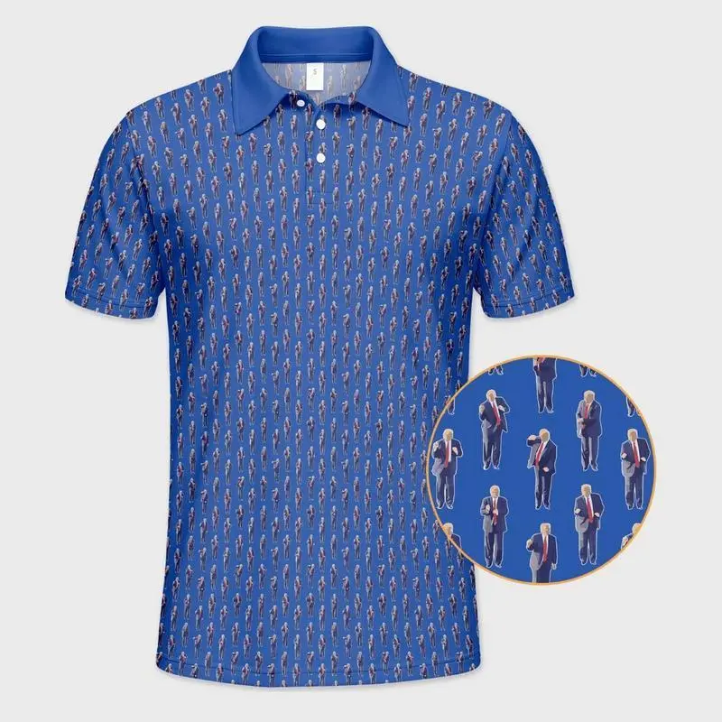 Trump Dance Polo Shirt Funny Golf Shirt Menswear Apparels For Outdoors Gift For Men Father's Day Shirt Unisex Classic Short Sleeve Men Polo Premium Shirt , Head-Turning Design for Social Events