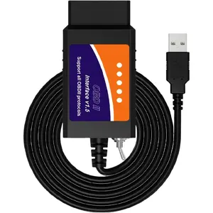 ELM327 OBD2 USB Adapter for Windows, ELMconfig Scanner with MS CAN/HS CAN  for Scan F150 F250  and Light  Check Engine Light, Diagnosis  Windows with V1.5 Chip