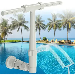 Dual  Pool Fountain, 10-20?F Cooler Water for Above/In-Ground Pools, Dual  Waterfall Sprinkler Fountain, Adjustable Waterfall Cooling and Relaxation
