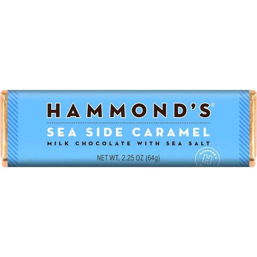 Hammond's Sea Side Caramel Milk Chocolate Bar 2.25 oz 12 ct