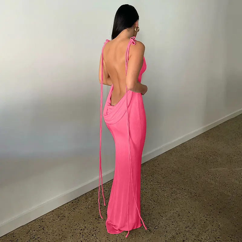 Backless Maxi Dress - Sexy Open Back Bodycon Summer Dress for Vacation, Date Night & Clubwear - TikTok Shop Backless Maxi Dress - Sexy Open Back Bodycon Summer Dress for Vacation, Date Night & Clubwear - TikTok Shop