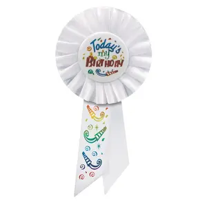 Today is my Birthday Rosette 3" x 6.5"  (Each)