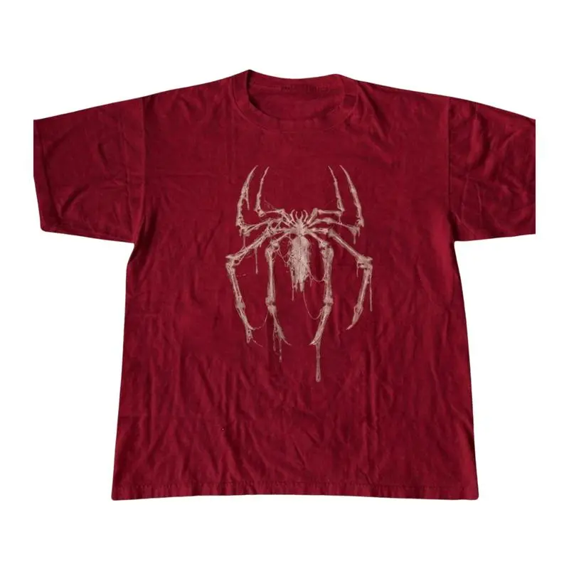 Gildan Men's and Women's T-Shirt, Vintage Spider Skeleton Graphic Tee, Animal T-Shirt, Unisex Gift Shirt, Gothic Grunge Y2K Emo Scene Amity Affliction Style Clothes Menswear Womenswear Streetwear