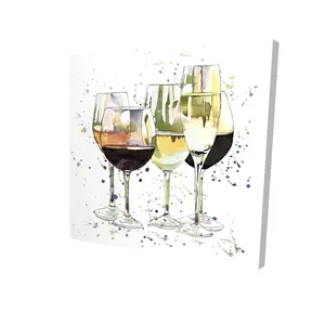 212 MAIN 24x24 in. High-Def Elegant Kitchen Artwork - Vibrant Yellow Food & Wine Glasses Wall Art, Home Room Decoration Poster Print (Model 2080-2424-GA112)