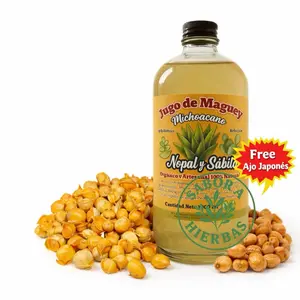 Maguey Con Nopal y Sabila En Botella de vidrio + Ajo Japoneses 113g