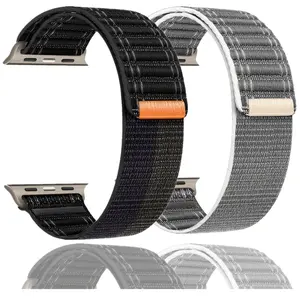 Soft Nylon Bands Braided Solo Loop Stretchy Straps Sport Wristbands, Smartwatch Strap, Smart Watch Accessories, For Apple Watch Band 44mm 45Mm 49mm 40mm 41mm Nylon Snap Bracelet IWatch Ultra SE 1-3 Adjustable Wristband Compatible Series 1-11