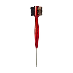 RED By KISS 360 Chrome Edge & Mini Edge Brush Pintail for Precise Application - Red Handle with Chrome Accents