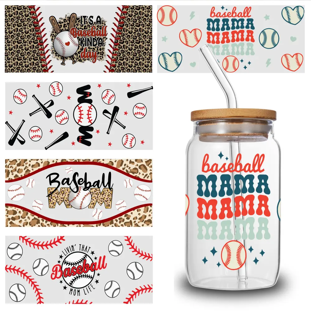 5 Sheets Baseball Mama UV DTF Stickers Artwork Decoration Items Floral Designs uv dtf cup wraps Transfer Sticker Decal Winter Landscape Canvas Posters Photography Print samantha new wanted