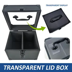 1pc Graded Card Storage Box Organizer With Transparent Clear Lid Cover for 40+pcs PSA, BGS, FGS, SGC Trading Card Slabs - Sports Card Storage Holder, Slab Case, Card Case Holder for PTCG, MTG, Trade Card Box