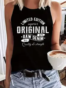 Women's Sleeveless Tank Top with "Baseball Mom" Leopard Heart & Baseball Print, Casual Summer Game Day Graphic Tank for Baseball Moms.