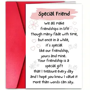 Heartfelt Friendship Card with Envelope, Perfect Gift for Birthdays & Anniversaries, Unique Present for Friends & Brothers