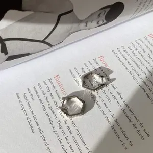 HEXAGON HOOP EARRINGS