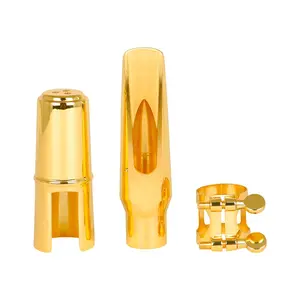 Saxophone Mouthpiece Set, 1 Set Including 1 Saxophone Mouthpiece & 1 Cap & 1 Buckle & 1 Storage Bag, Music Accessories for Wind Instrument