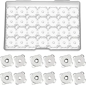 40 Sets Plum  Snaps Buttons, 14mm  Clasps Button for Purses and Totes, Fabric DIY Craft, Sewing Supplies, Clothes, Scrapbooking, Leather ()