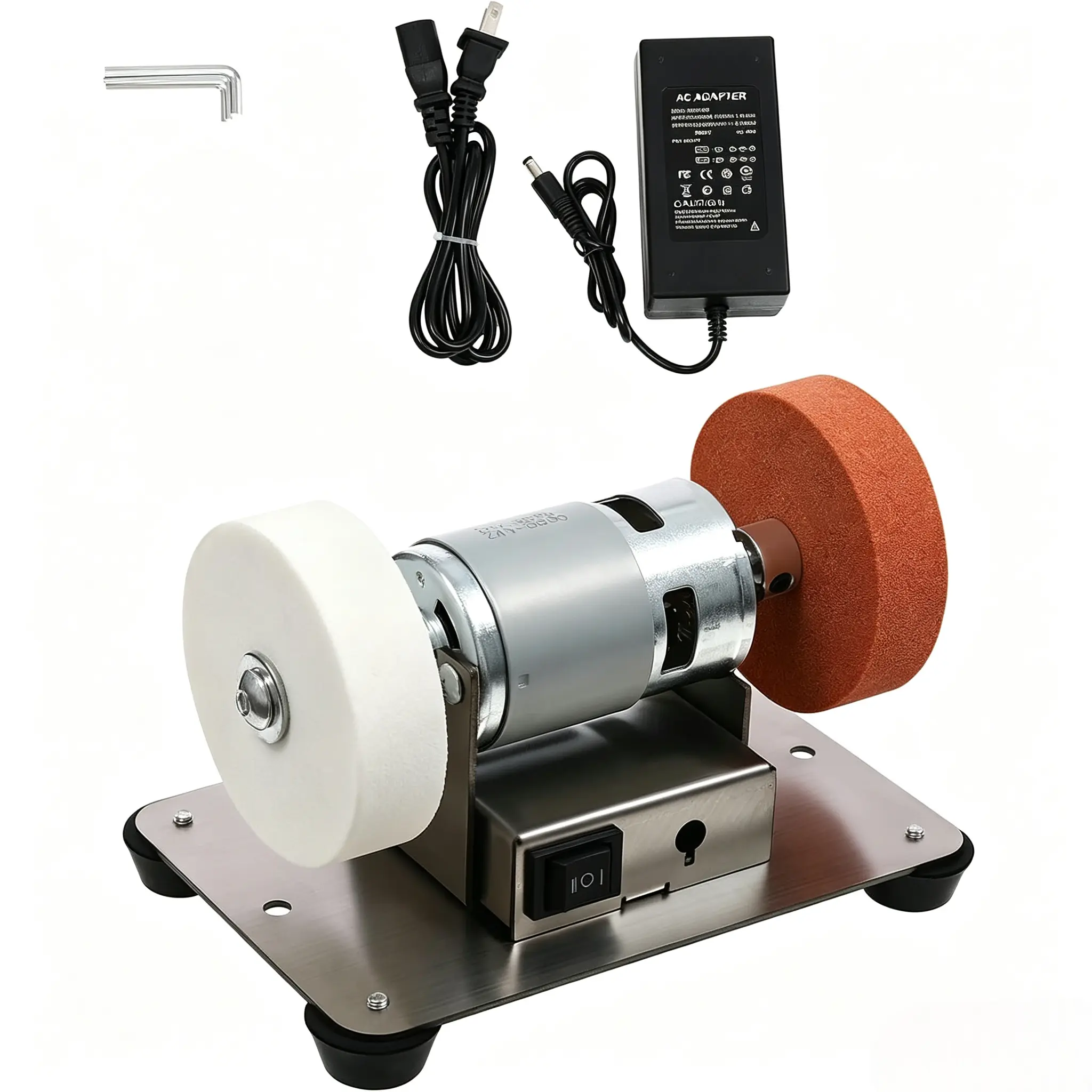 Mini Bench Grinder, Electric Benchtop Sander, Electric Multi-Purpose Grinding Machine, Polishing Grinding Machine Small Grinder for Woodworking Knife Making