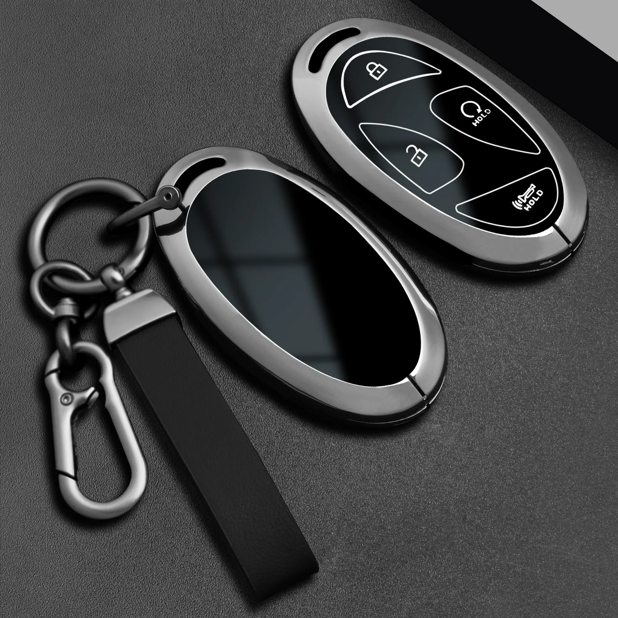 Alloy Car Key Case Cover Shell Fob 7 Button for Hyundai Grandeur Gn7 Kona Ev Lionic 6 Elantra, Leather Accessories, Ca Prop 65 Compliant, Car Key Protector, Car Key Accessory, Automotive