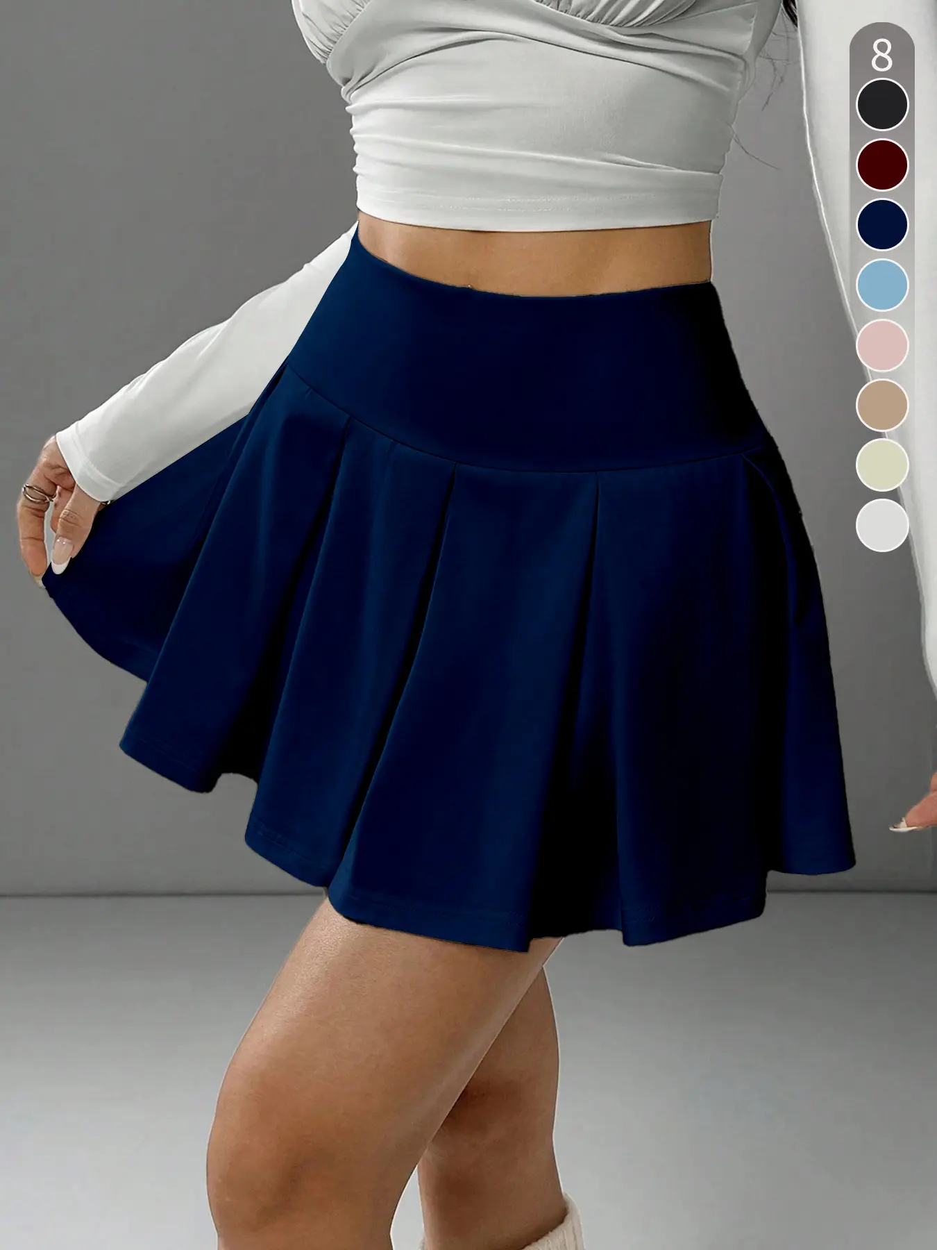 Women's High Waist Pleated Mini Skirt Set, Cute Sporty Casual Summer, Slim-Fit Two-Piece Dress for Daily Outdoor Wear, Pleated Matching Tennis Skirts, Tennis Skirt Sets, Pleated Sports Skirt