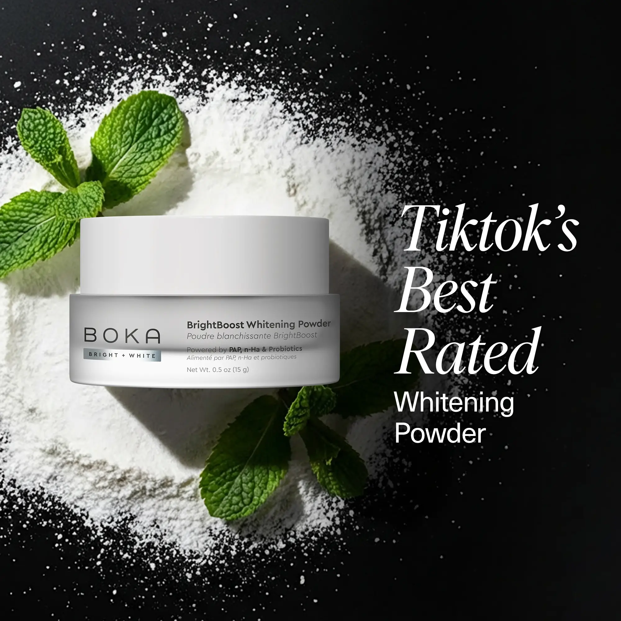 Boka Teeth Brightboost Whitening Powder – Nano Hydroxyapatite with Probiotics & Aloe, Fluoride-Free Boka Teeth Brightboost Whitening Powder – Nano Hydroxyapatite with Probiotics & Aloe, Fluoride-Free
