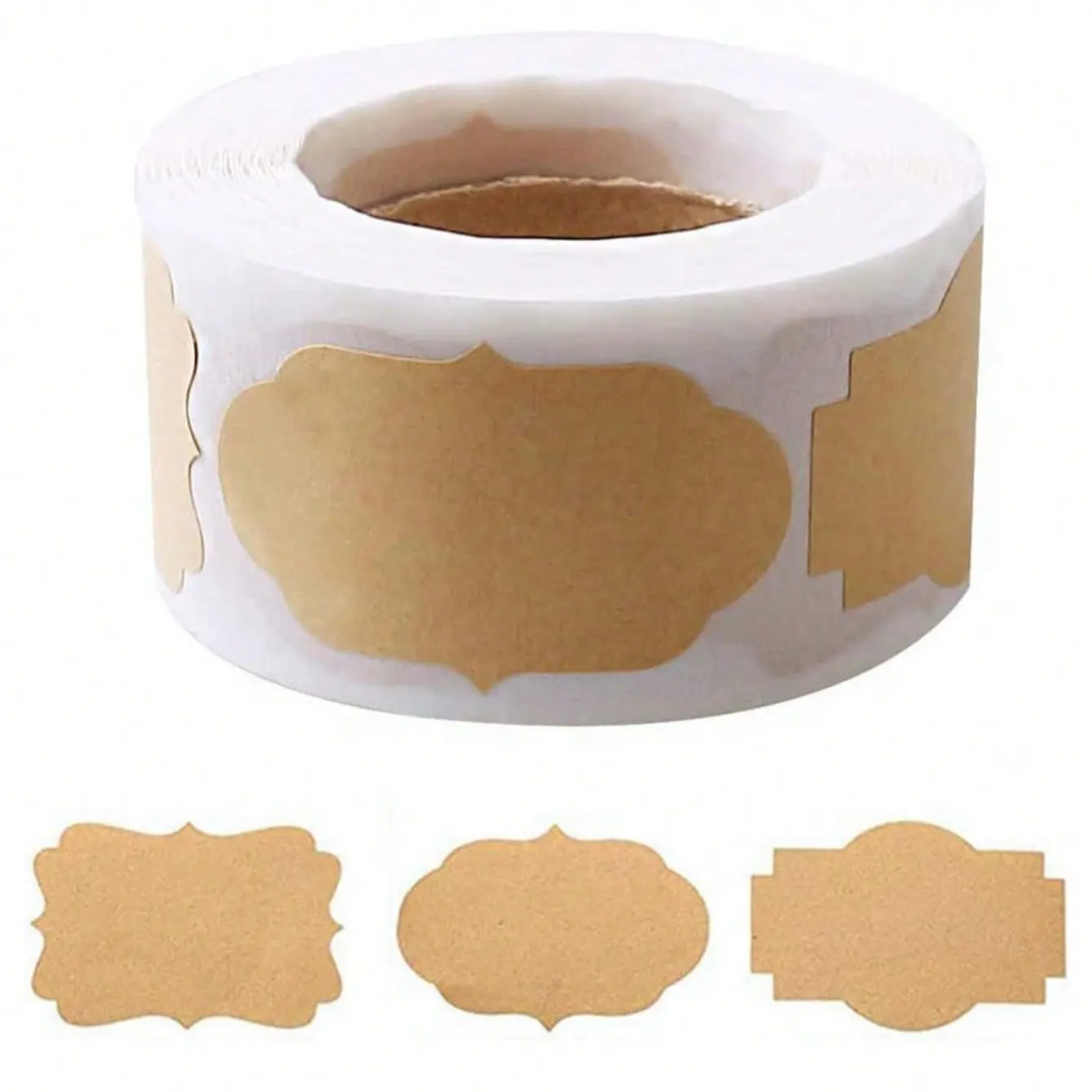 1 Roll DIY Leather Stickers, Creative Gift Sealing Labels, Baking Packaging Stickers, Gift Wrapping Supplies, Craft Paper Stickers