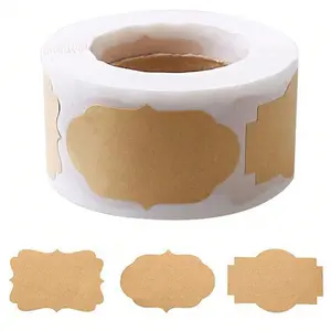 1 Roll DIY Leather Stickers, Creative Gift Sealing Labels, Baking Packaging Stickers, Gift Wrapping Supplies, Craft Paper Stickers