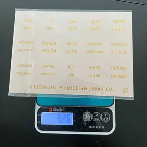 Women's Layered Bible Labels Set, 75 Tags for Learning Bible Pages, Large Gold Foil Print Font, Cream Color Bible Label Stickers