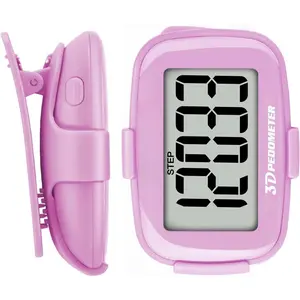 F-PDT01  3D Step Counter Clip On with LED Backlight Pocket Pedometer for Walking Outdoor Activities Fitness Tracker Without Smartphone