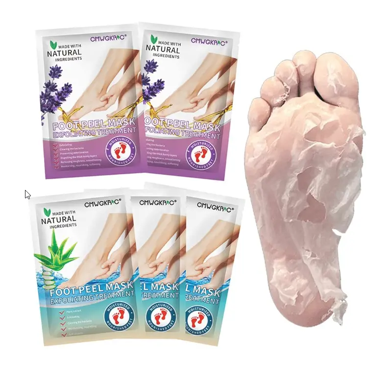 5 Pack Foot Peeling Mask,Exfoliator Peel Off Calluses Dead Skin Callus Remover,Foot Mask for Dry Cracked Feet,Foot Peel Masks for Men and Women Feet Peeling Mask for Valentines Day Gifts