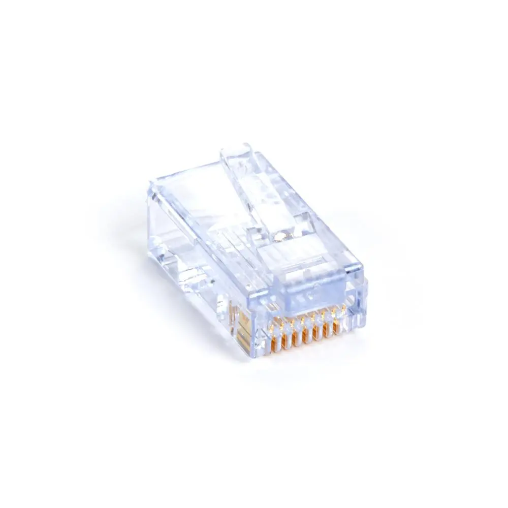 Black Box Cat5e EZ RJ45 Unshielded Modular Plug Connector - TAA Compliant, EZ Plug Design, Faster Wire Termination, FT1100A, Reduces Scraps, Solid/Stranded Fit Round Wire