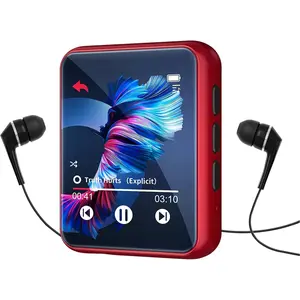 MP3 Player Bluetooth 5.3 Full Touch Screen Color Screen Mini MP3 Player, HiFi Lossless Music Player with Speakers, FM Radio, Recording, Support up to 128GB, Portable Player
