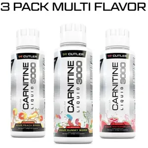 Cutler Nutrition 3 piece Multi Flavor Carnitine  3000  Variety Pack Supplement