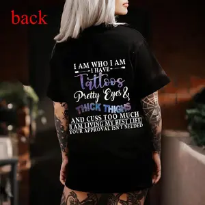 Tattoos Pretty Eyes and Thick Thighs Printed tshirt ,hoodie, sweatshirt, Aesthetic tatoo merch summer outfits, style, streetwear, Nun top, vintage y2k graphic tees, Fatherday, Memorial day, 4th July Casual Cotton