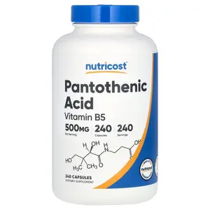 Nutricost Pantothenic Acid, 500 mg, 240 Capsules