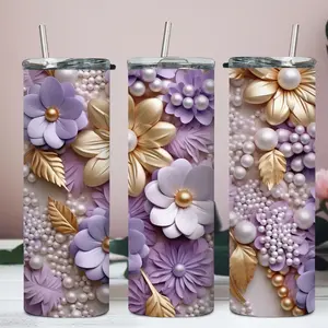 Flowers and Pearls Tumbler