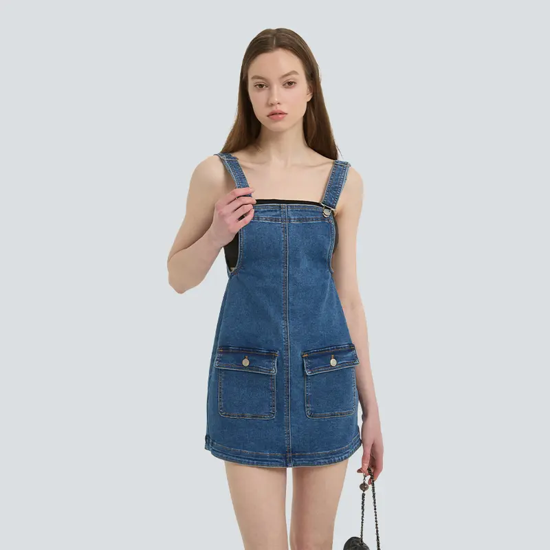 womens denim dress amazon overall color:String length:MIDI Azazie shades of blue formal dresses