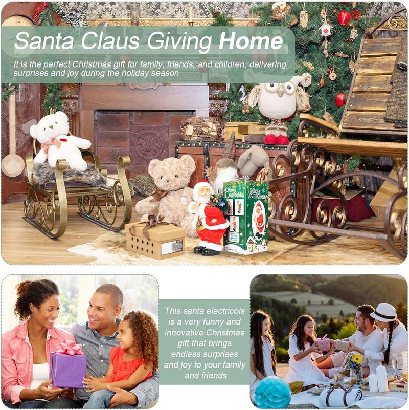 Singing Dancing Santa Plush / Reindeer, Spinning Tree Toy - Twerk Butt Design, Fun Christmas Party Decoration for Festive Gatherings