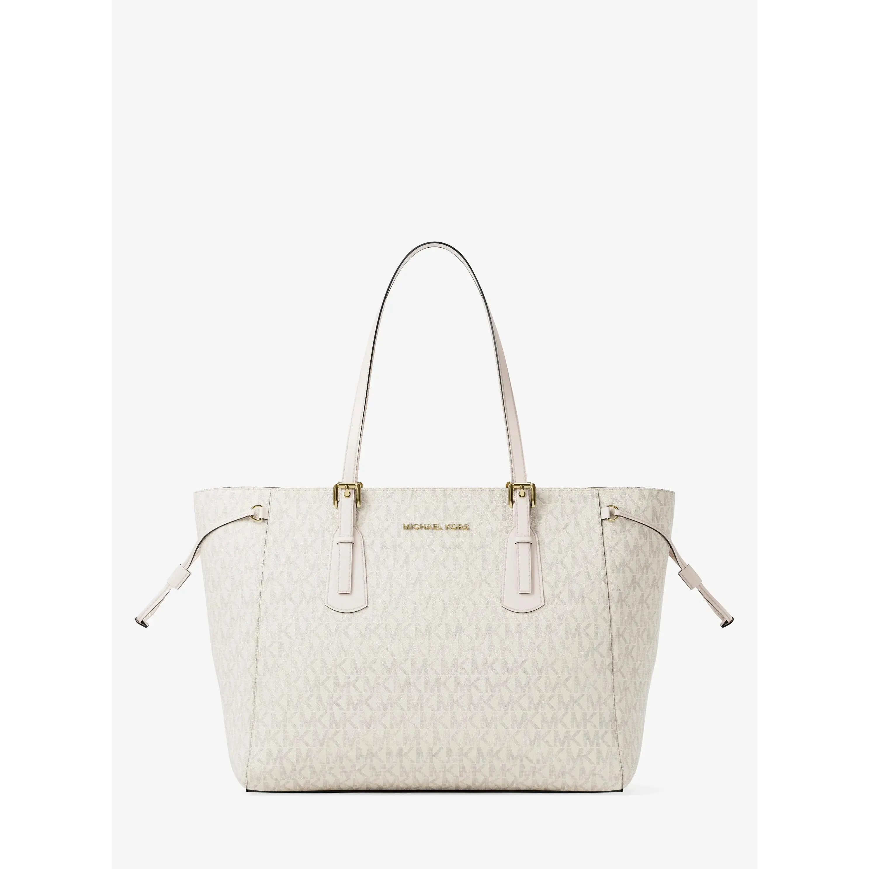 Voyager Large Signature Logo Top-Zip Tote Bag