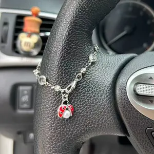 Car Steering Wheel Beads, Religious Car Dashboard Hanging Accessory, Beetle Hanging Decor, Insect Car Interior Decoration, Unisex