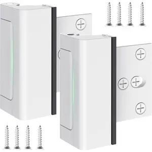 Home  Door Lock, Childproof Door Reinforcement Lock, Door Lock Latch for Front Door and Interior Door, Door Safety Locks from Inside, Protect Your Home, 3-inch, White, 2 PackQuesear