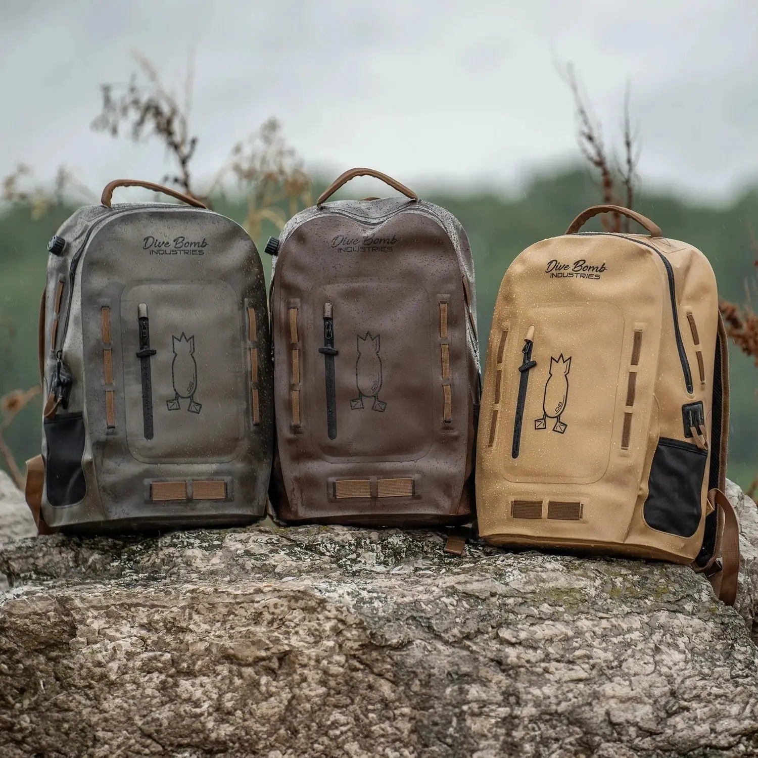 Dive Bomb Industries Waterproof Travel Backpack - 13x19x7" Durable Bags with Custom Foam Pad, Ideal for Hiking Gear, Everyday Use Dive Bomb Industries Waterproof Travel Backpack - 13x19x7" Durable Bags with Custom Foam Pad, Ideal for Hiking Gear, Everyday Use