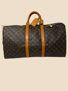 Pre-owned Louis Vuitton monogram coated canvas Travel Bags Vintage Keepall 55 Monogram (Vintage 1996)