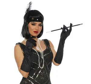 Black/White Flapper Set - 1920's - 4 Piece - Costume Accessory