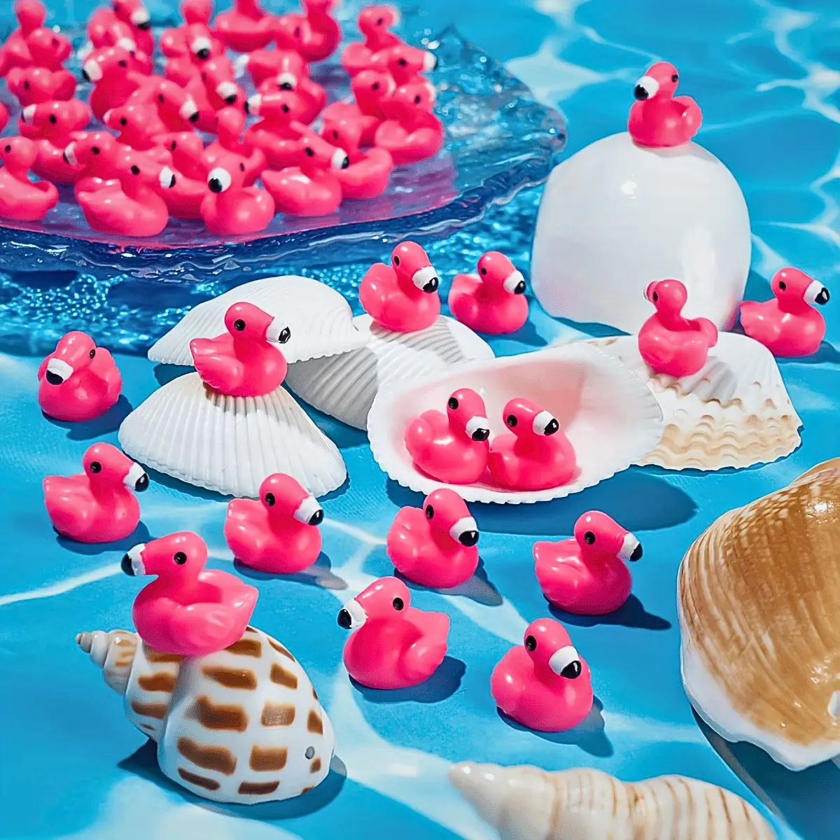 Mini Resin Flamingo Figurine, Safe Reliable Resin Material, Cartoon Flamingo Small Decorative Statue, Garden Toy House Aquarium Decoration DIY Crafts, Garden Accessories