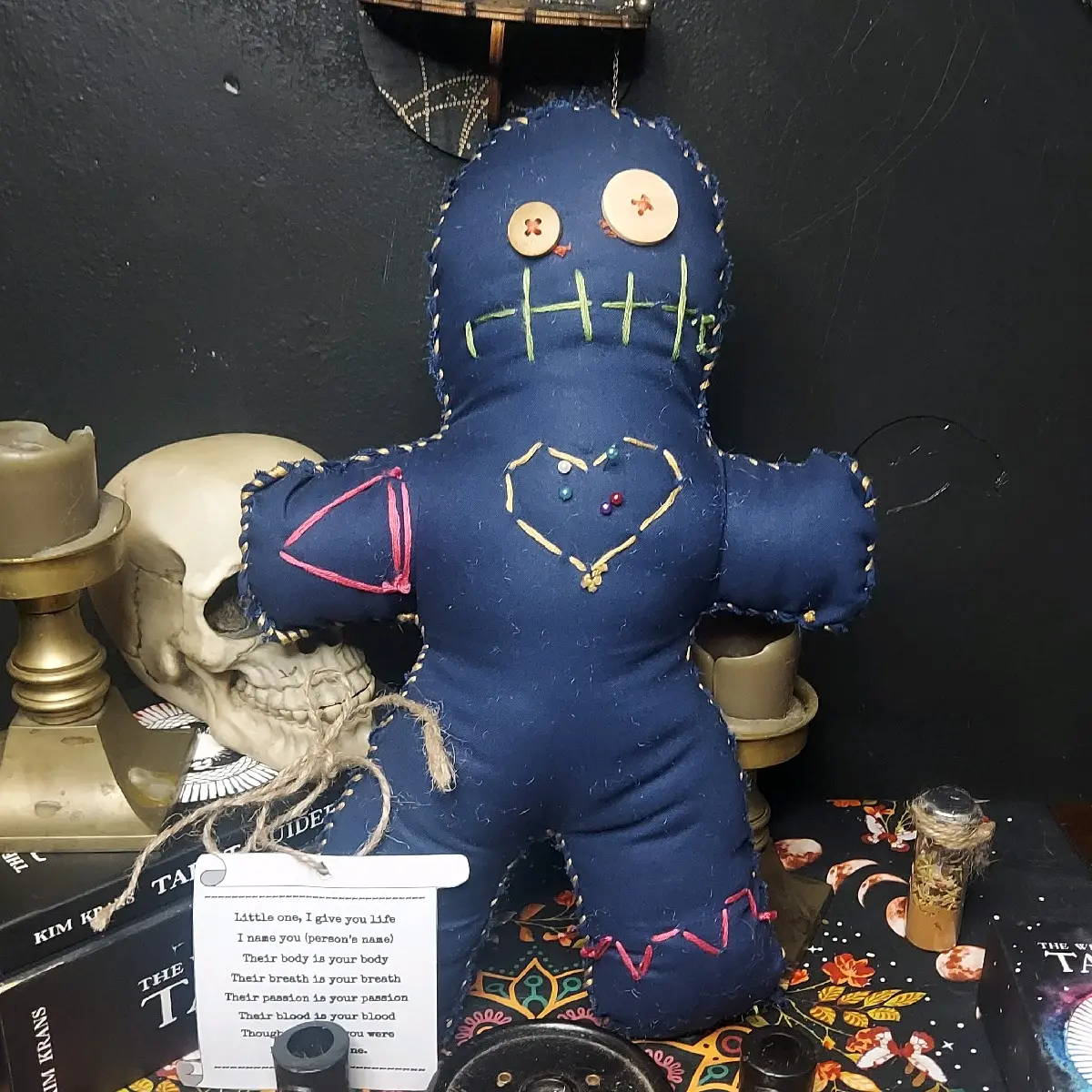 Crow & Thistle Apothecary Hand-stitched Poppet--Traditional Witchcraft Supplies for Sympathetic Magic