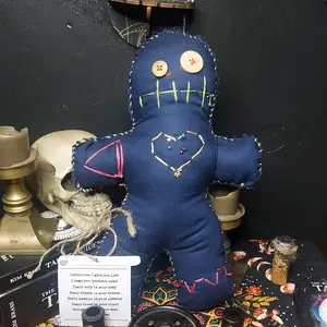 Crow & Thistle Apothecary Hand-stitched Poppet--Traditional Witchcraft Supplies for Sympathetic Magic