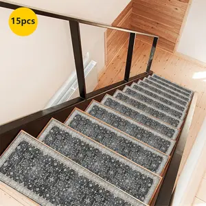 Non-Slip Stair Carpet, Step Protection Carpet, Decorative Bordered Stair Mat, Stair Runner for Home Decoration & Bedroom Accessories - Suitable for Indoor, Outdoor Stairs & Multiple Scenarios